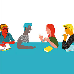 classroom conference illustration