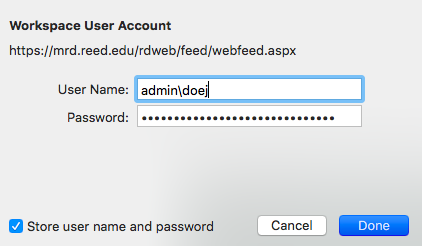 username