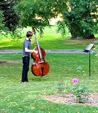 Bass on the lawn